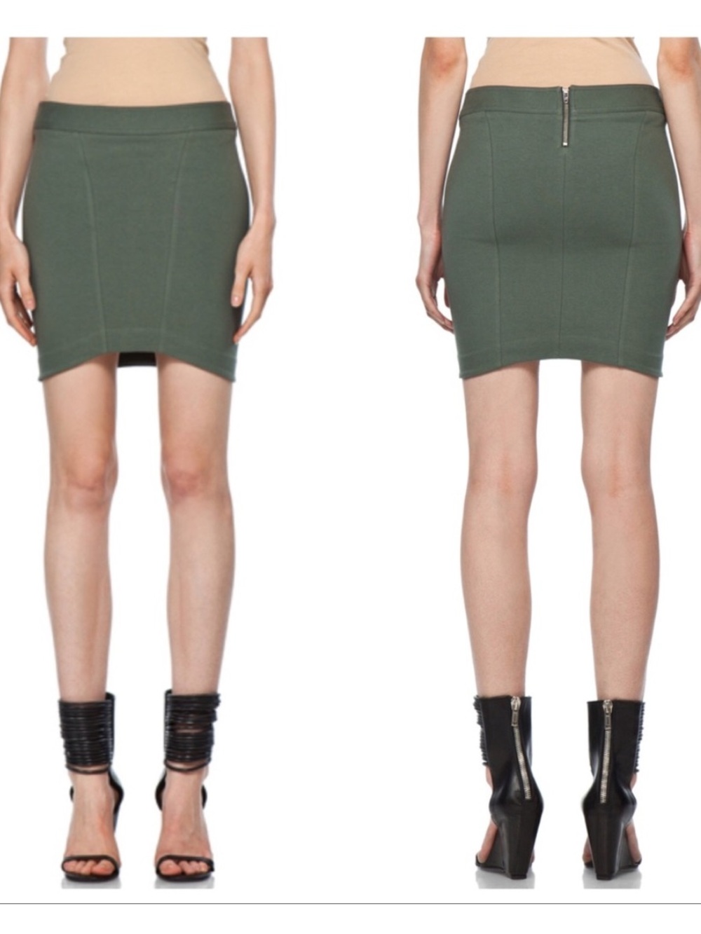 HELMUT LANG Cocoon Black Deigner Mini Skirt Size 2